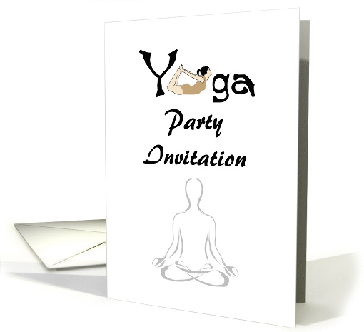 Yoga Party Invitation Backbend Yoga Position card (1340450)