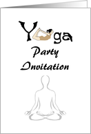 Yoga Party Invitation Backbend Yoga Position card