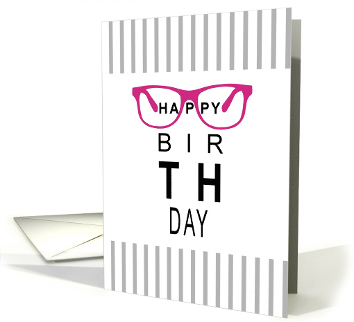 Birthday for optometrist birthday greeting looking like eye chart card