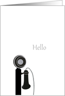 Hello Friend Old Fashion Candlestick Telephone card