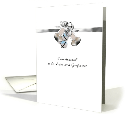 Thank You for Choosing Me As a Godmother Silver Bells card (1341564)
