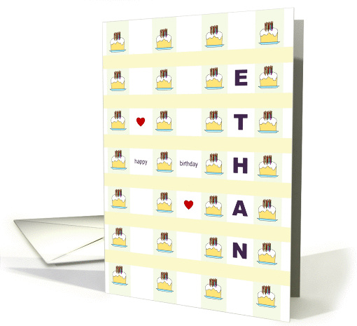 Birthday for Ethan, cakes galore card (1341586)
