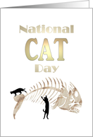 National Cat Day on October 29 Cats and Fishbone card