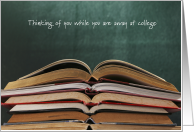 Thinking Of You At College Stack Of Books And Blackboard card