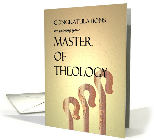 Congratulations On Gaining Master of Theology From Seminary card