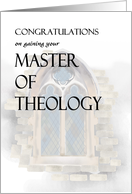 Congratulations on Gaining Master of Theology From Seminary card