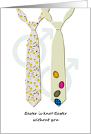Easter Same Sex Spouse Husband Holiday Ties and Male Symbols card