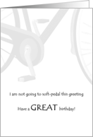 Biking Birthday Partial Profile Of A Bicycle In Soft Focus card