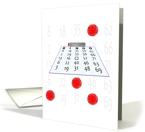 Bingo Card and Marker Pen Marked Numbers Blank card (1368900)
