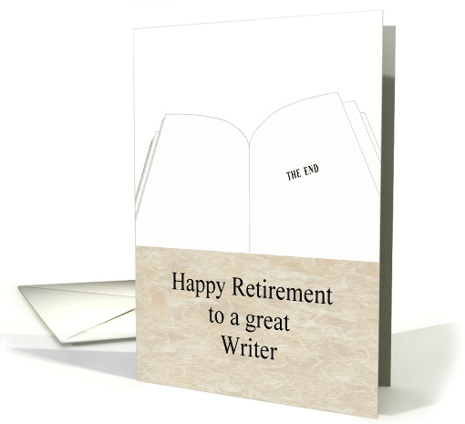 Retirement For Writer Open Book The End card (1378774)