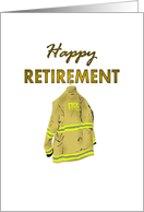 Firefighter Retirement Firefighter’s Jacket Hanging On Retirement Word card