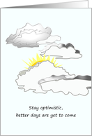 Every Cloud Has A Silver Lining Idiom Encouragement card