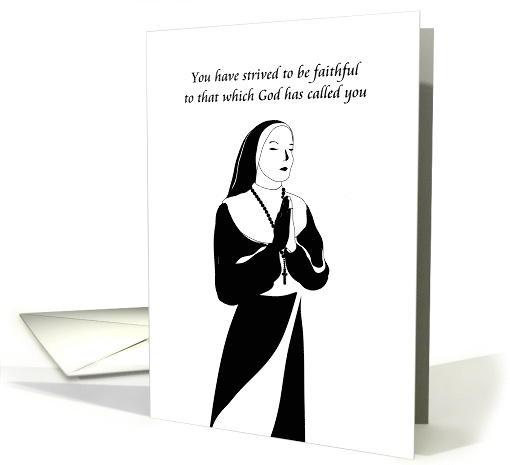 Congratulations on Taking Your 1st Vows to Becoming a Nun card