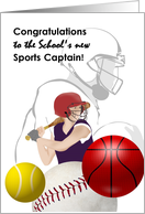 Congratulations to School Sports Captain Students Engaged in Sports card