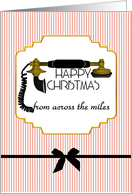 Christmas Greetings From Across The Miles Antique Telephone card