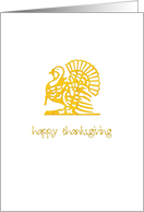 Thanksgiving Wooden Cut-Out of Profile of a Turkey card