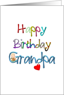 Birthday for Grandpa from Baby Grandson Baby Eating Chocolate Cookie card
