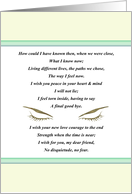 Final Good Bye for Ex Boyfriend End of Life Poem card