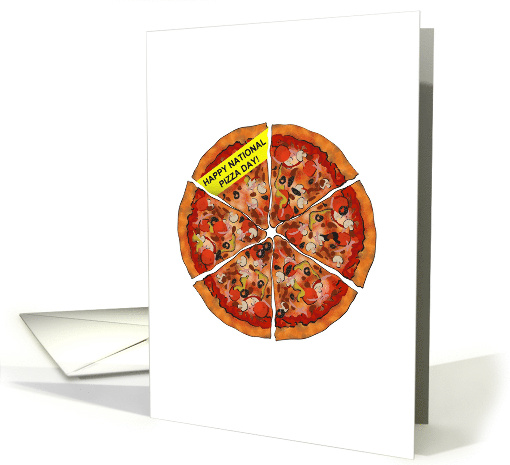 National Pizza Day on February 9 Huge Yummy Pizza card (1394908)