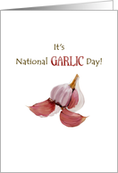 National Garlic Day on April 19 Garlic Cloves card
