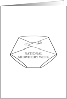 National Midwifery Week Illustration of Diaper and Safety Pin card