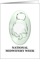 National Midwifery Week Crawling Baby in a Diaper card