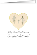Adoption Finalization Congratulations Couple Walking With Little Girl card
