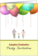 Adoption Finalization Party Invitation Couple Child Colorful Balloons card