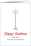 Happy Festivus for Son In Law To Be Sold One Good Looking Pole card