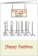 Happy Festivus, festivus poles for sale card