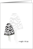 Magpie Inkcap Mushrooms Blank card