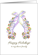 Happy Holidays Lung Transplant Donor Family Colorful Bronchial Tract card