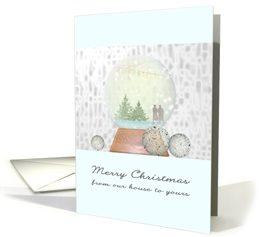 Christmas From Our House To Yours Skaters In A Snowglobe card