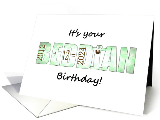 Beddian Birthday In 2024 Born in 2012 and 12 Years Old card (1417886)
