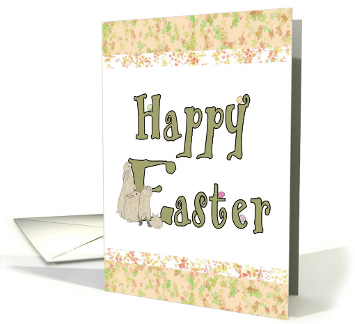 Easter Bunnies Gathering Round the Letter E in Easter card (1418566)