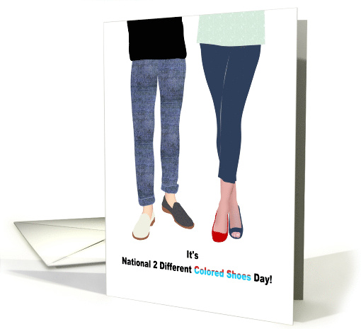 National Two Different Colored Shoes Day May 3 Different Shoes card
