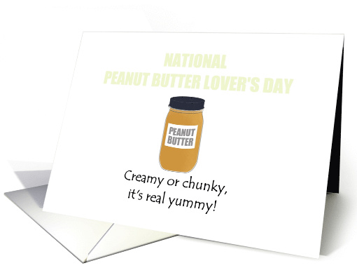 National Peanut Butter Lover's Day March 1 Jar of Peanut Butter card