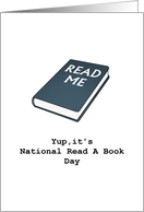 National Read A Book Day September 6 A ’Read Me’ Book card