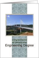 Congratulations On Gaining Engineering Degree Millau Viaduct card