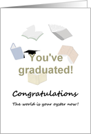 Graduation Congratulations From Departed Books Up In The Air card