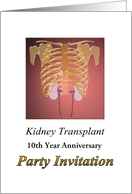 Kidney Transplant Anniversary Party Invitation Custom Year card