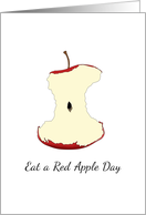 National Eat a Red Apple Day December 1 Apple Core card