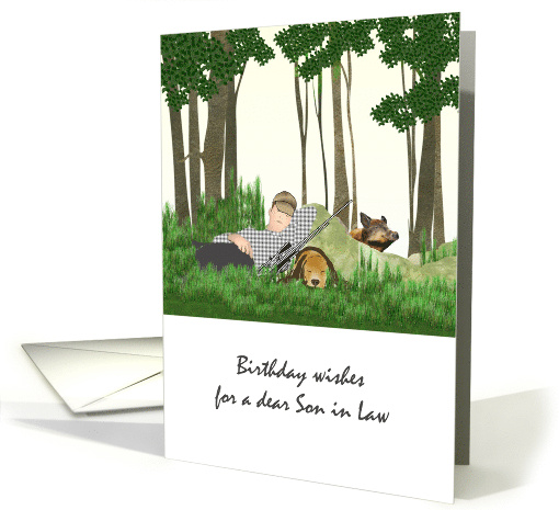 Boar Hunting Birthday for Son in Law Humor card (1442426)