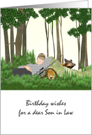 Boar Hunting Birthday for Son in Law Humor card