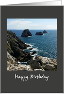 Photograph Of Pointe De Pen-Hir in Brittany France Birthday card