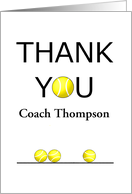 Custom Thank You Tennis Coach card