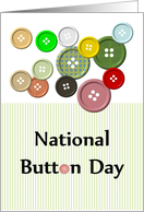 National Button Day Scattering of Colorful Buttons card
