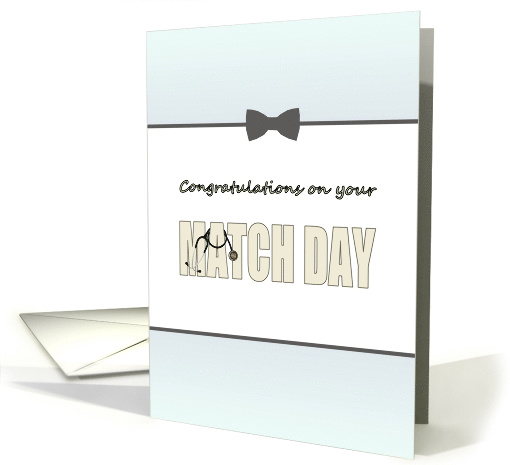 Medicine Match Day Congratulations Black Bow card (1445360)