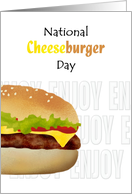 National Cheeseburger Day What Else but a Cheeseburger card