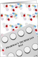 Pharmacy Technician Day Blister Pack of Pills Medication card